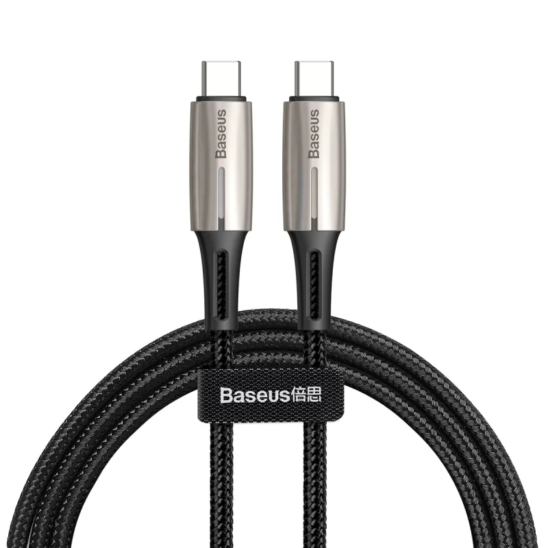 Baseus usb type-C кабель для USB C кабель для samsung S10 Xiaomi Mi 9 Быстрая зарядка 4,0 PD Быстрая зарядка зарядное устройство USB-C кабель type-C - Цвет: Black