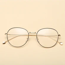 Ретро плоская зеркальная рамка Золотая проволока тонкий край металлический тренд студенческий Универсальный ультра легкие круглые стеклянные рамки для мужчин и женщин