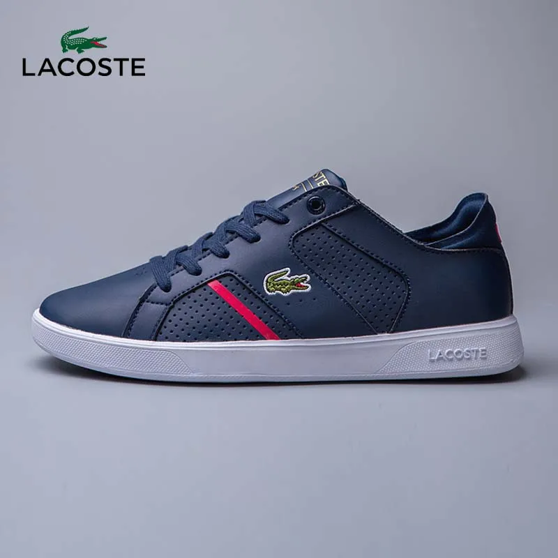 

Genuine 2019 Man Casual Sneakers Spring Comfortable Men Flat Shies Outdoor Sprots Runner , LACOSTE Comfortable Breathable