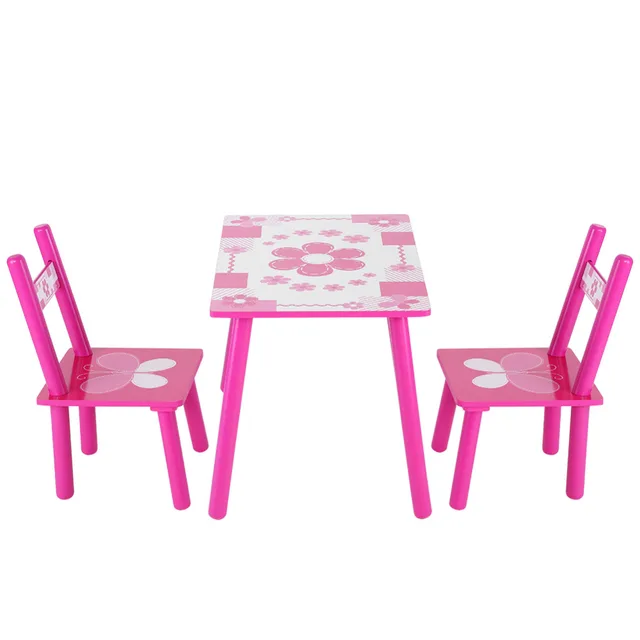 Children Wooden Flowers Kids Table And Chair Childs Playing Children Wooden Flowers Kids Table And Chair Childs Playing Painting Desk Bedroom Furniture