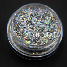 0,6 мм лазерные сверкающие блестки блеск блестки для ногтей Блеск порошок 3 мл