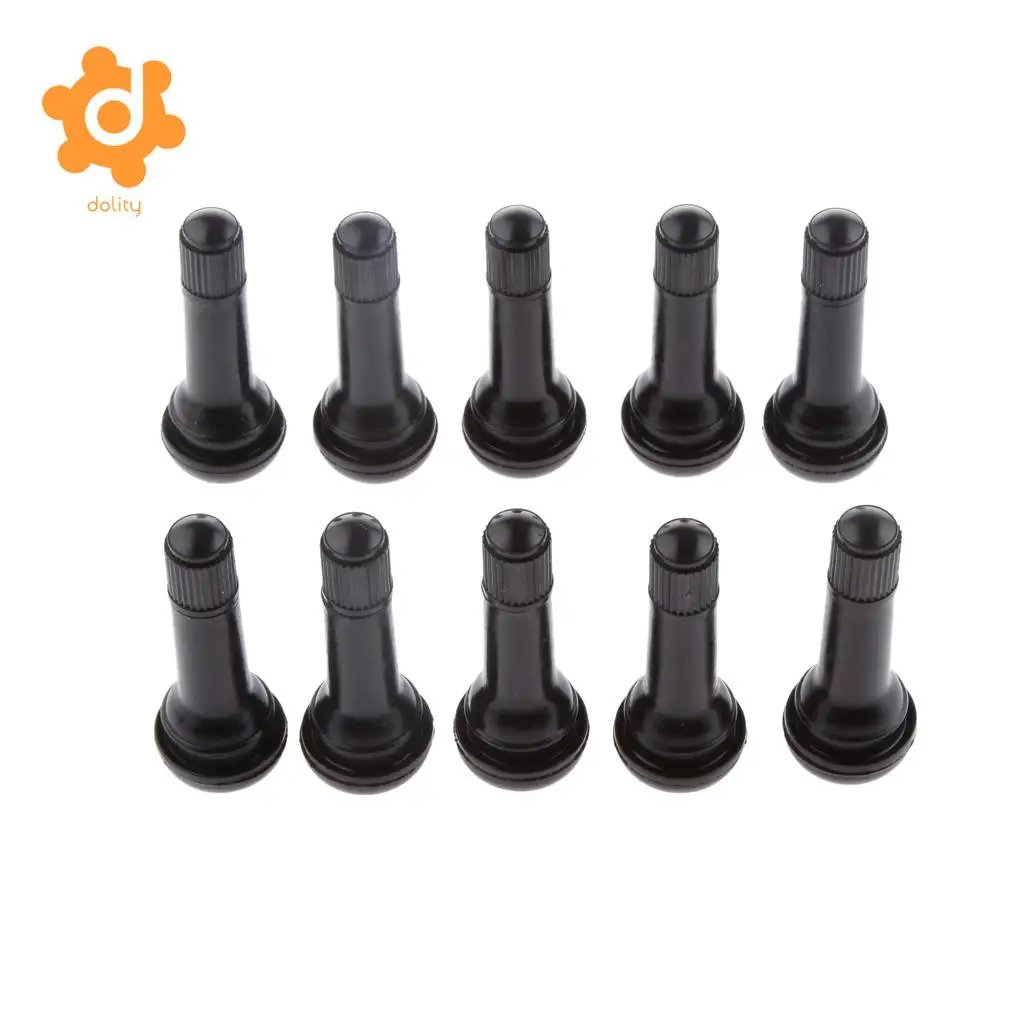 dolity 10 Pcs Auto Car Vehicle TR-414 Zinc Snap-In Tire Tyre Valve Stem Short Rubber Scientific design very keep the pressure