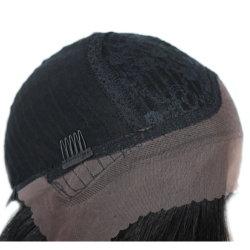 Peruvian Lace Front Human Hair Wigs 1B Color Bob Straight Human Hair Wigs Plucked Short Lace Frontal Wigs Black Women Remy Hair (18)
