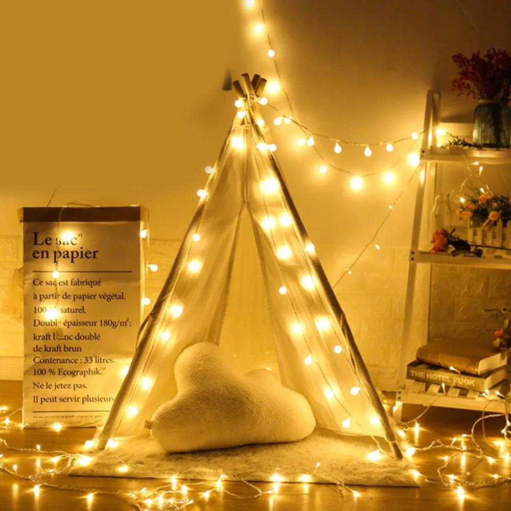

Light string 220V clear 25 light European standard courtyard indoor and outdoor wedding decoration holiday light string