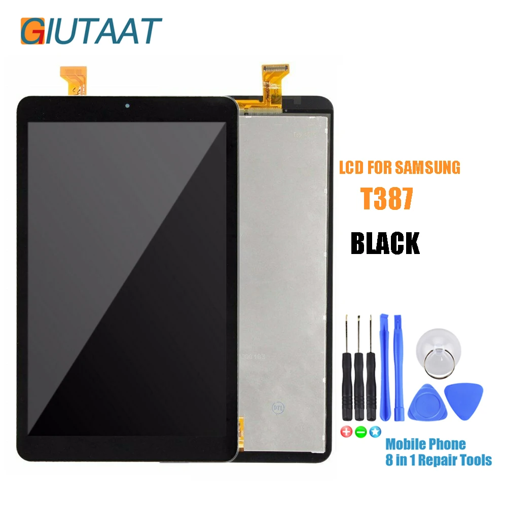 

Black Replacement Parts Touch Screen Digitizer Panel LCD Display Assembly For Samsung Galaxy Tab A 8.0 2018 SM-T387 T387