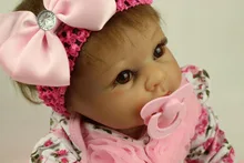 22 inch 55cm baby reborn Silicone dolls, lifelike doll reborn babies toys for girl princess gift brinquedos Children’s toys