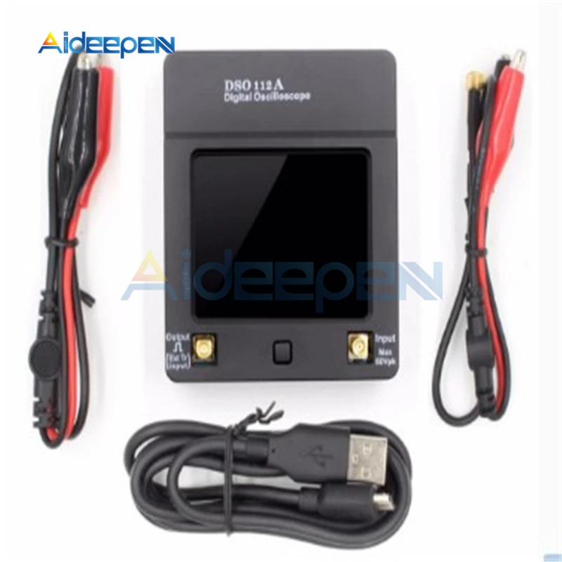 

DSO112A TFT Color Display Mini Digital Oscilloscope Touch Screen Portable USB Interface Oscilloscope 0-2MHz 5Msps
