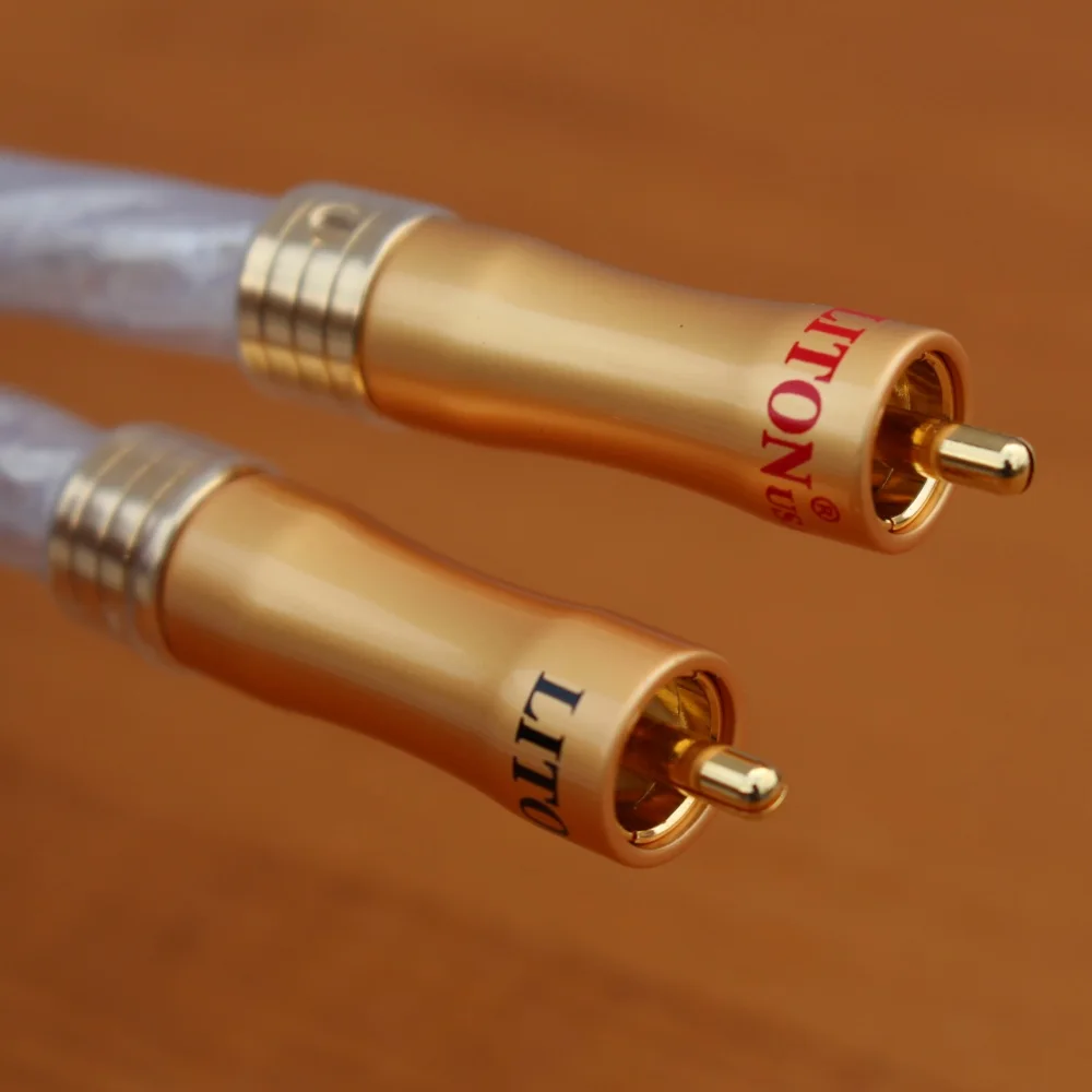 

Liton 6N Silver RCA Interconnect Audio Cable Pair Hiend Tube Amp Xangsane