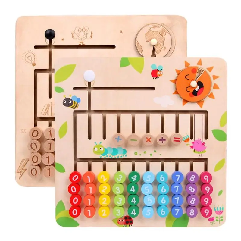 

Math Toys Multifunction Wooden Counting Cognition Board Montessori Toy Wooden Counting Baby Education Toys