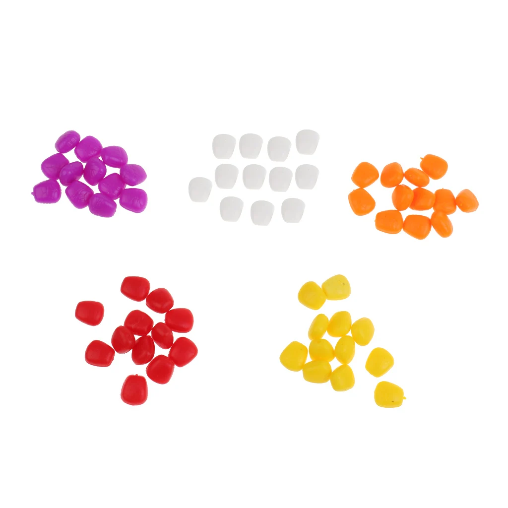 60 Pieces/pack Artificial Pop Up Sweetcorn Imitation Bait Fake Fishing Lures 6 Colors For Carp Coarse Fishing Accessories