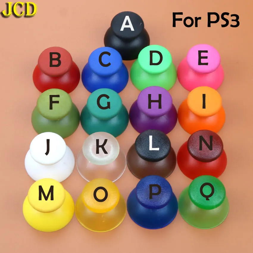 

JCD 1pcs Analogue Joystick Caps Mushroom for Sony PlayStation Dualshock 3 PS3 Controller 13 Colour 3D Analog Joystick Cover