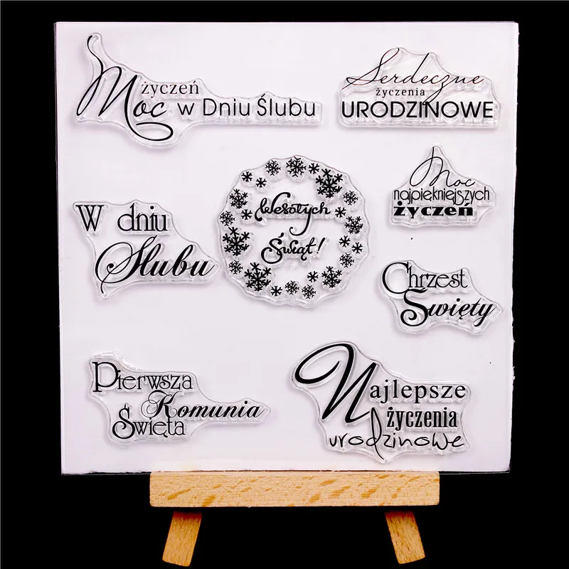 

Transparent Clear Silicone Stamps for DIY Scrapbooking Card Making diy photo Roller album Decorative word