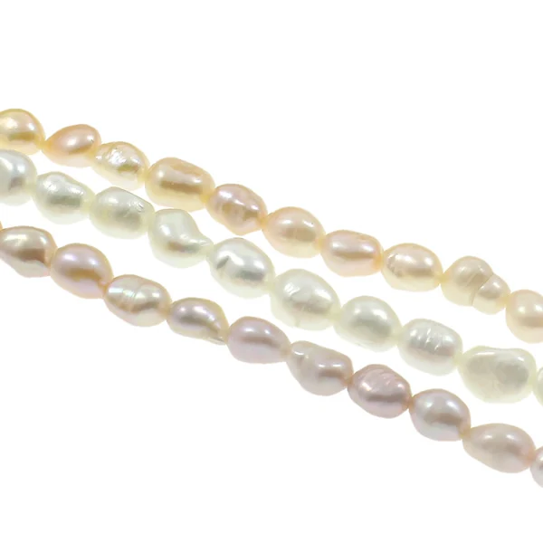 

YYW Women Designer Jewelry Luxury Grade A 7-8mm Natural Real Pink White Purple Baroque Cultured Freshwater Pearl Loose Beads DIY