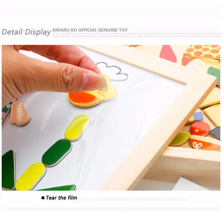 Магнитные деревянные Мультяшные аниме доска для рисования детские 3d Пазлы детские развивающие игрушки