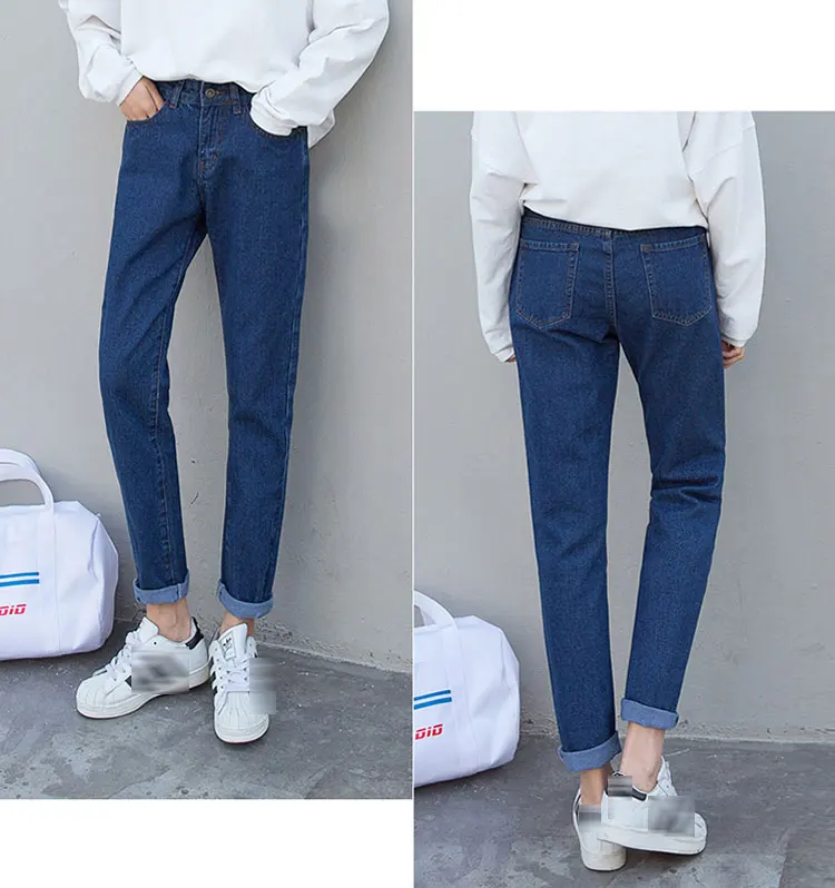 Dunayskiy Loose Plus Size Jeans Woman High Waist Casual Boyfriend Denim Jeans Harem Pants Trousers For Women Streetwear Clothes