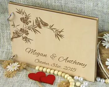 

Personalized Wedding Anniversary Guest Book Bridal Shower Gift for Couple Memory Book Custom Wedding Keepsake Book Photo Prop