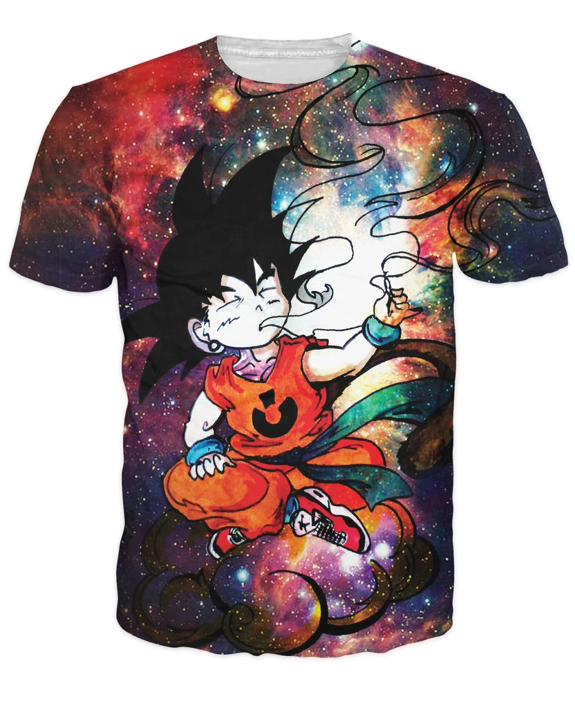 Для Малыш Гоку футболка Dragonball Z футболки с рисунком женщин мужчин Galaxy пробел DBZ