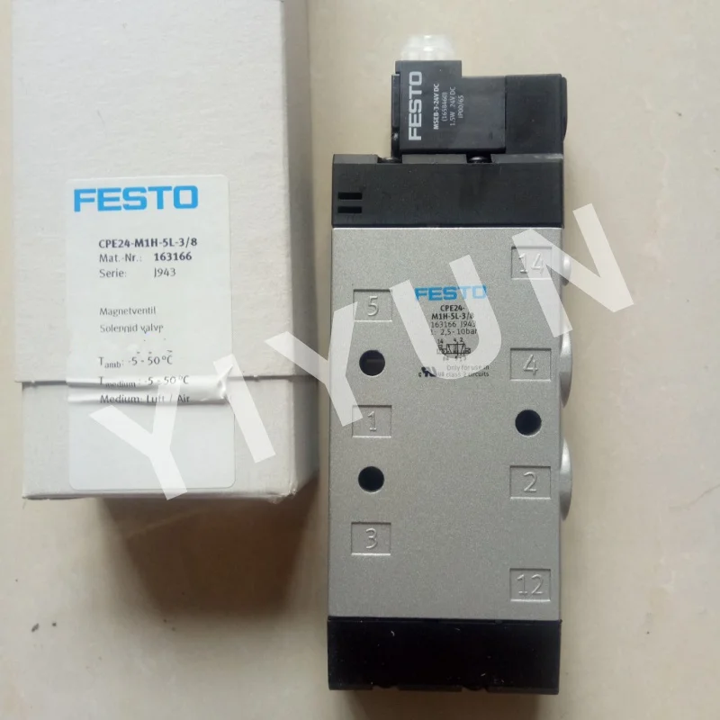 CPE24-M1H-5L-3/8 163166 CPE24-M3H-3GL-3/8 163833 CPE24-M3H-5/3G-3/8 170337 электромагнитный клапан festo пневматические компоненты