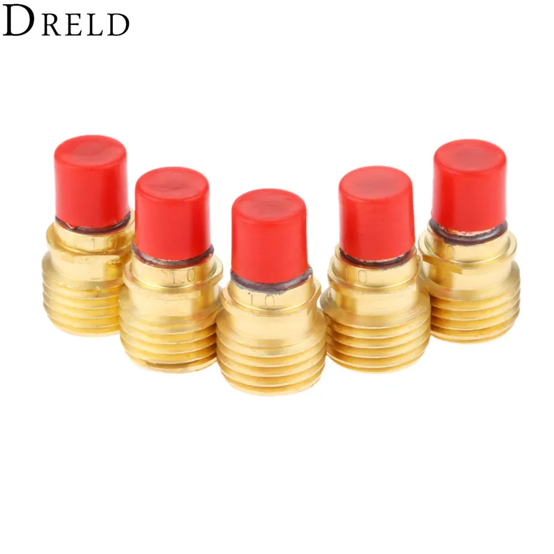 

DRELD 5pcs TIG Collets Body Gas Lens 45V42 1.0mm 0.04" for TIG Welding Torch Consumables SR PTA DB WP 9/20/24/25 Series 2PK