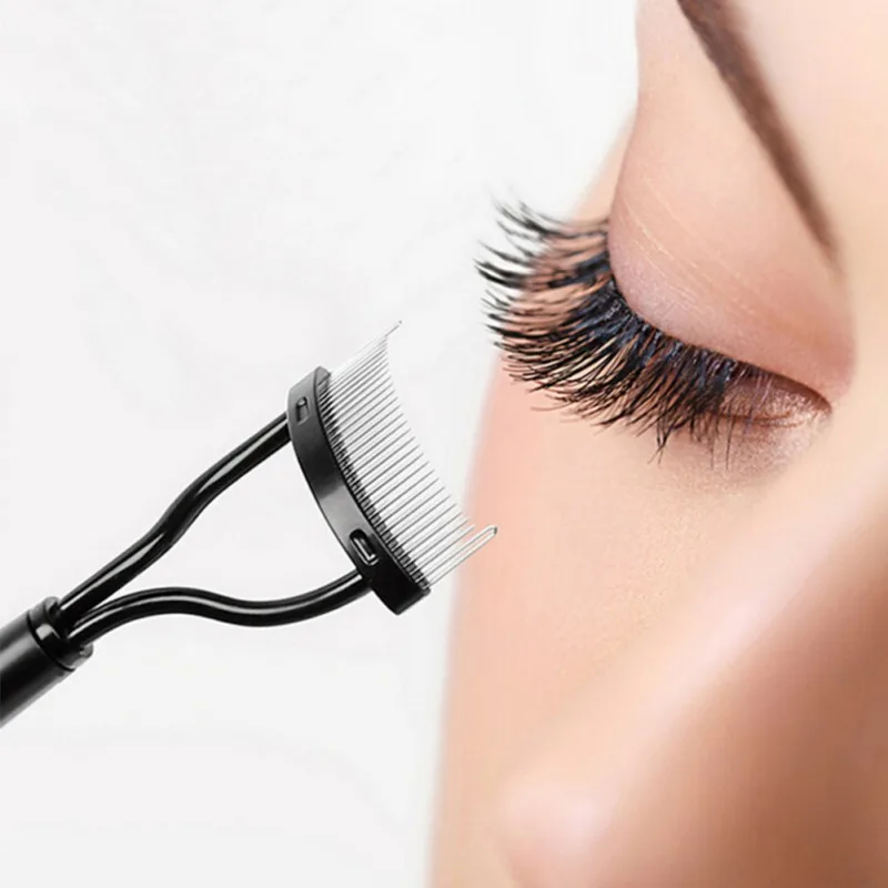 

Eyelash Comb Stainless Steel Eyelash Grooming Brush Tool Beauty Eyebrow Comb