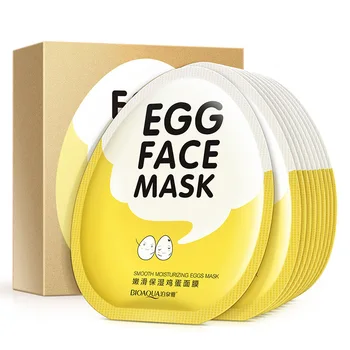 

10pcs BIOAQUA Natural Egg Essence Facial Mask Moisturizing Nourish Whitening Skin Anti Aging Anti Wrinkles Oil Control Skin Care