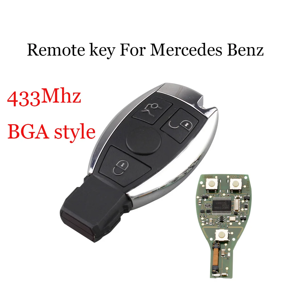 3 кнопки Smart Remote Key Keyless Fob 433 МГц для Mercedes Benz A E S G CLK SLK 2000 + BGA style NEC Chip оригинальный