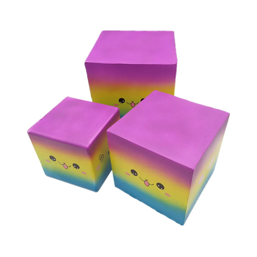 Новые медленный отскок цвет мульти-Экспрессия квадратный декомпрессионные Детские эластичные игрушки Squeeze Игрушка лечебная игрушка для