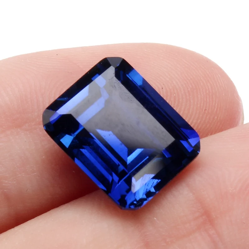 KiWarm неотапливаемый 7.26ct синий прямоугольный сапфир драгоценные камни AAA 9x11 мм свободные драгоценные камни для кольца ювелирные ожерелья с кулоном решений
