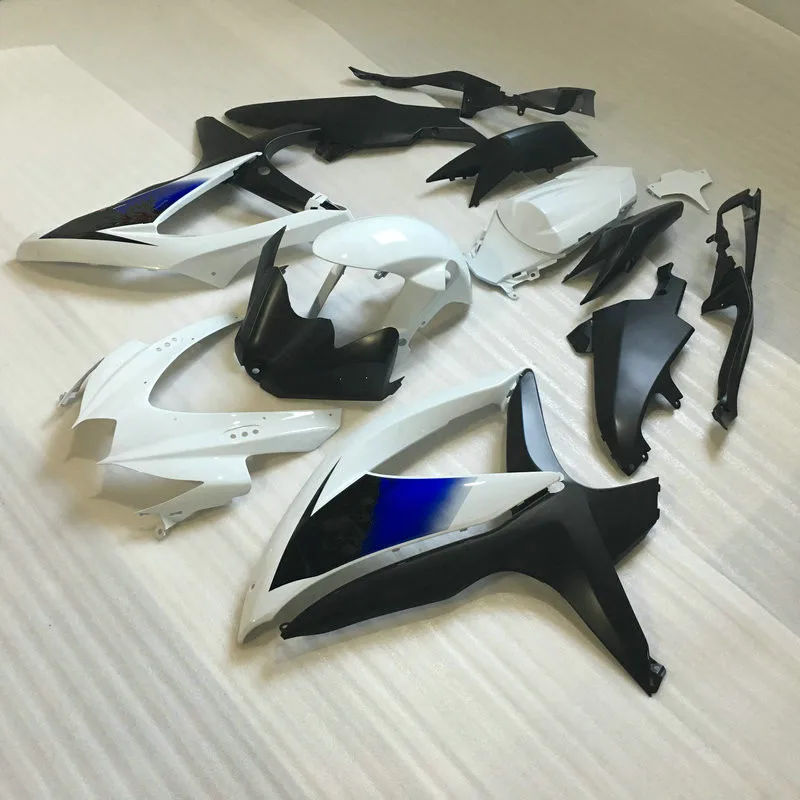 Высококачественный комплект обтекателей для GSXR600 750 K8 08 09 GSXR 600 GSXR750 2008 2009 ABS белый