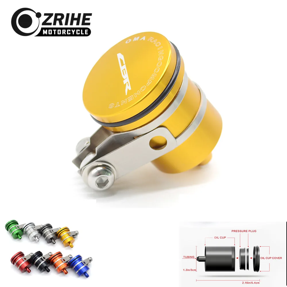 ZRIHE Universal Motorcycle Brake Fluid Reservoir Clutch Tank Oil Fluid Cup For Honda CBR929RR 2000 2001 929RR CBR CBR954RR 2002