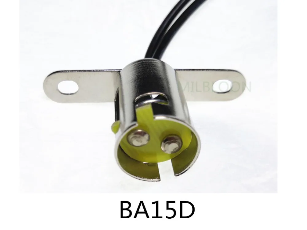 5pc BA15D/BA15S Bulb Lamp Holder Light Bulb Steel Socket Single Dual Contact 