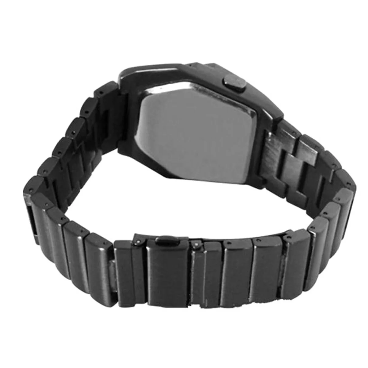 Fashion Mens Stainless Steel Snake Head Blue LED Wrist Watch Gift Cool