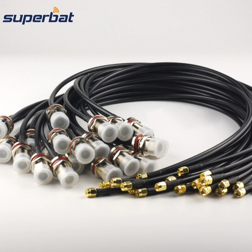 N Female Bulkhead to SMA Male Straight Cable for Wireless Communication
