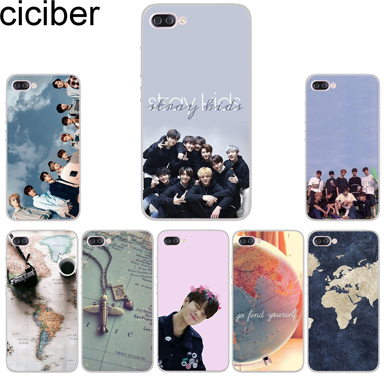 

ciciber Phone Cases For ASUS Zenfone 4 Max Plus Pro Live 3 GO Case Cover ZC520KL ZB501KL ZC554KL ZB500KL World Map Stray Kids