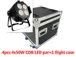 4pz светодиодный удара кофр dmx кабель 4x50 W 220 W теплый белый + холодный белый УДАРА прожектор сценический свет супер яркий светодиодный spotlight dj