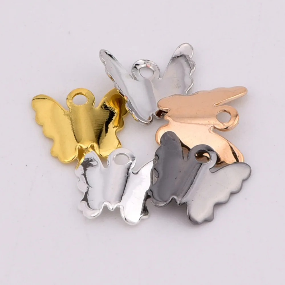 20pcs ZHU RU 8*7.5mm Fashion butterfly Flying cartoon pet Charm Pendant For Jewelry Making Fit Handmade DIY Necklace earring | Украшения и