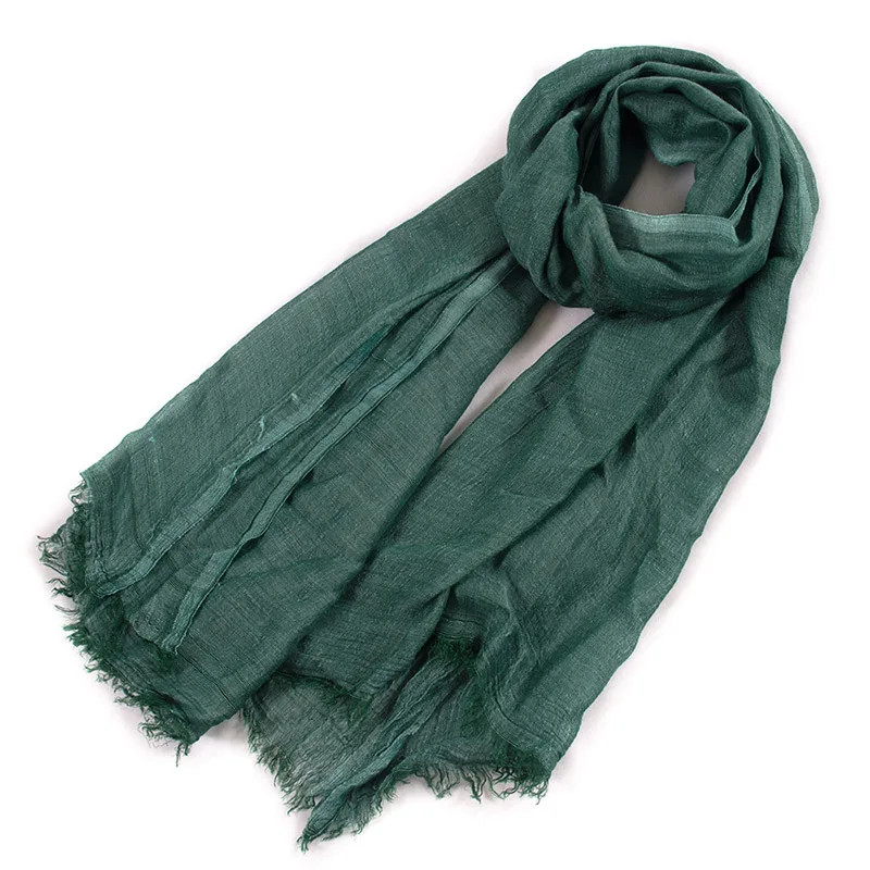 Шарф из хлопка и льна в стиле унисекс зимний шарф из хлопка и льна однотонные длинные женские шарфы шаль модный мужской шарф