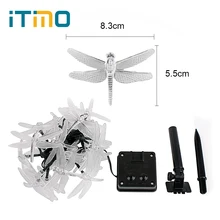 8 режимов 20 светодио дный строки лампы для Новогодние ёлки украшения Свадебная вечеринка и праздник открытый Стрекоза Форма солнечного света