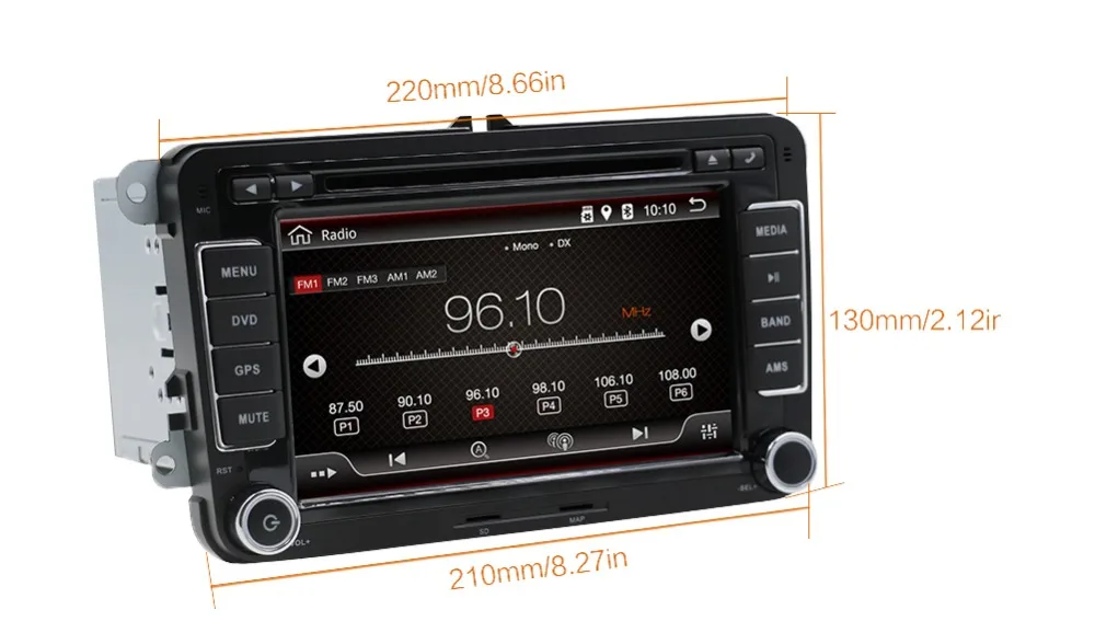 Clearance Quad core 2 Din Android 8.1 Car DVD radio GPS Navigation For Volkswagen GOLF 4 5 6 POLO PASSAT TIGUAN Wifi+Bluetooth+Radio+GPS 22