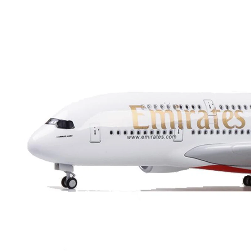 45,5 см 1/160 масштабная модель самолета Airbus A380 EMIRATES авиационная Модель W светильник и колеса литой пластмассовый полимерный самолет игрушка