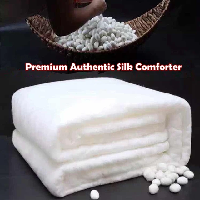 Summer Winter Mulberry Silk Quilts Hand Work Positioning Silk Comforter 100%Cotton Duvet Cover Silk Blanket Bedding Home Textile 1