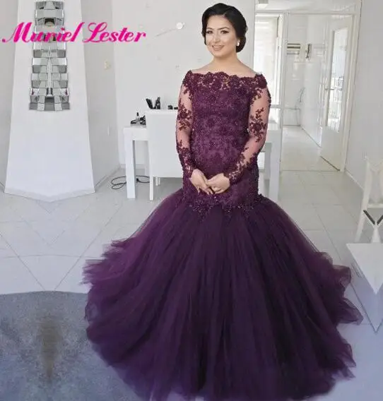 Abito Da Sposa Purple Mermaid Wedding Dresses 2019 Custom Made Long