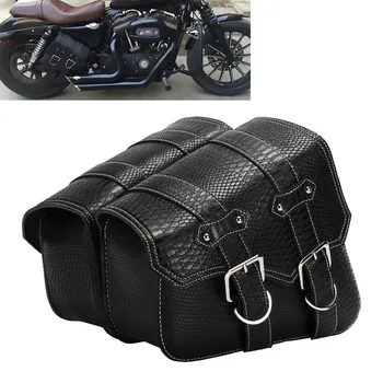 

Saddle Bags For Harley Motorcycle PU Leather 2pcs Left Right Side Tool Pouch Saddle BagsSide Storage Tool Pouches