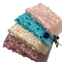 4 цвета доступны алмазный камень ручной работы 3d вышивка расшитый бисером кружевной тюль ткань новая мягкая и высококачественная Мода