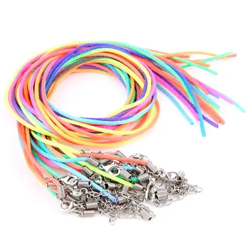 30 Strands 2mm Hot Wax Cord Necklace Cords for Jewelry Making DIY Mixed