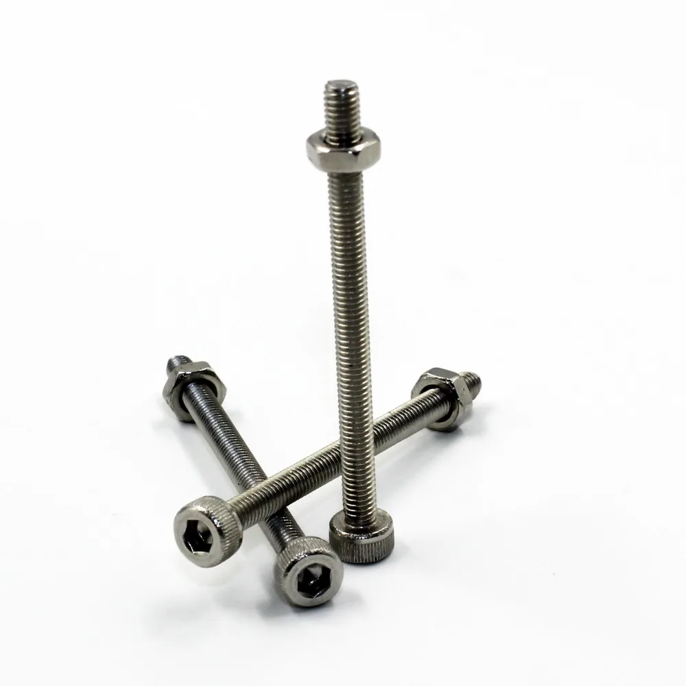 

20pcs M3 x 40mm A2-70 304 DIN912 Stainless Steel Allen Hex Head Socket Cap Screw Bolt With Nuts