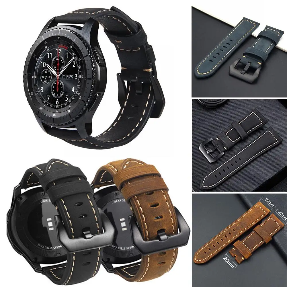 

Universal Quick Release Genuine Leather Wrist Band Strap for Samsung Smart Watch Universal Quick Release Genuine Leather