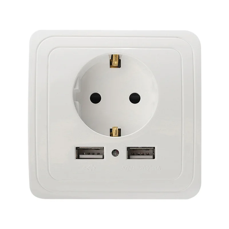 High quality dual USB German standard power supply, European socket