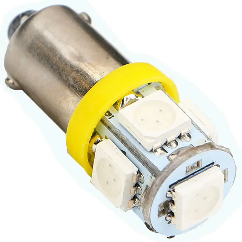 

Super Bright!! 500PCS Car LED Clearance Lights Car Door Lamps BA9S 5050 5 SMD Interior Bulbs 12V DC White Bulbs