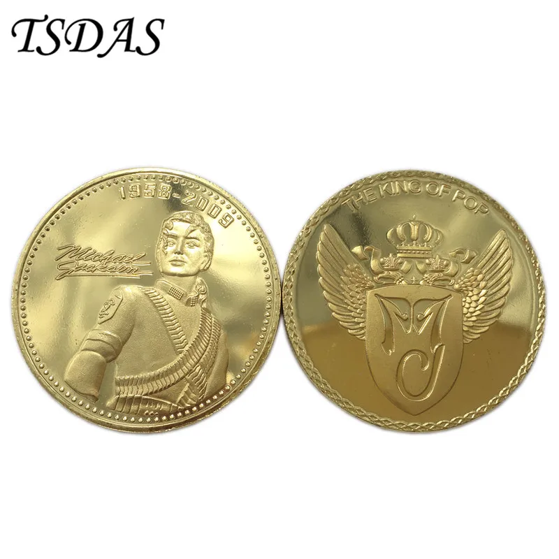 

Michael Jackson Gold Plated Commemorative Coin The King of Pop Metal Challenge Coin Collectible